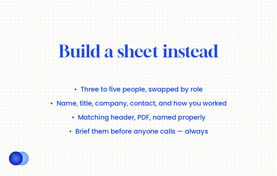 Infographic: References available upon request what to build