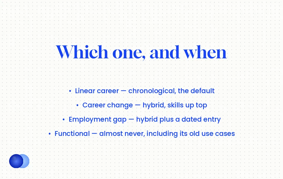 Infographic: Resume format types which one
