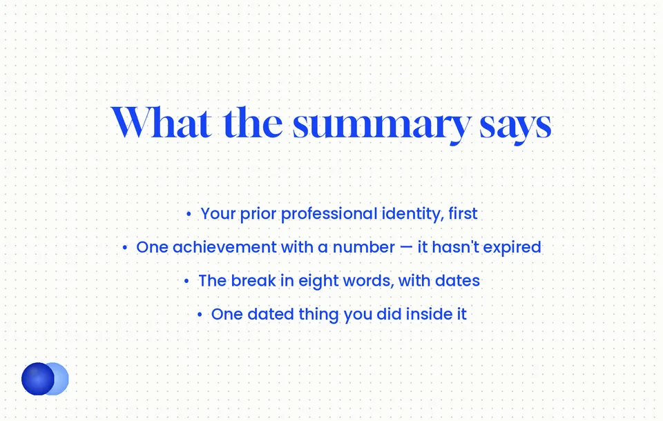 Infographic: Returning to work resume what to write