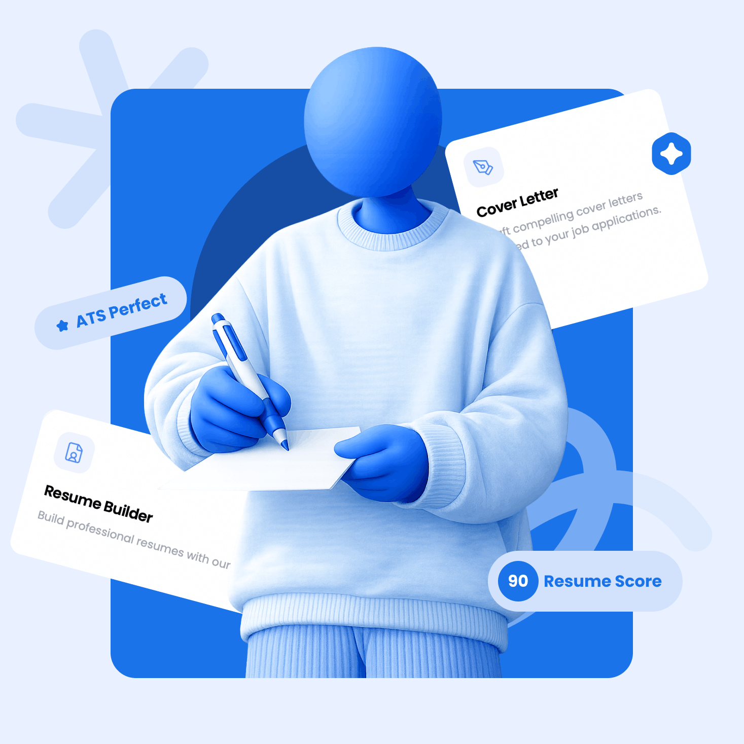 Resume builder preview with AI coach and resume score