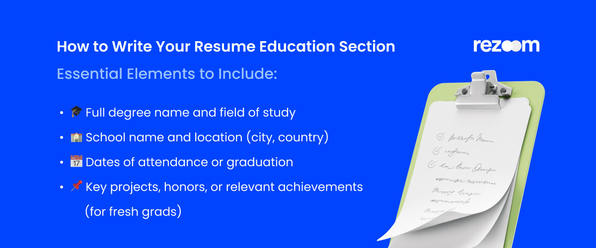 Resume Education Section