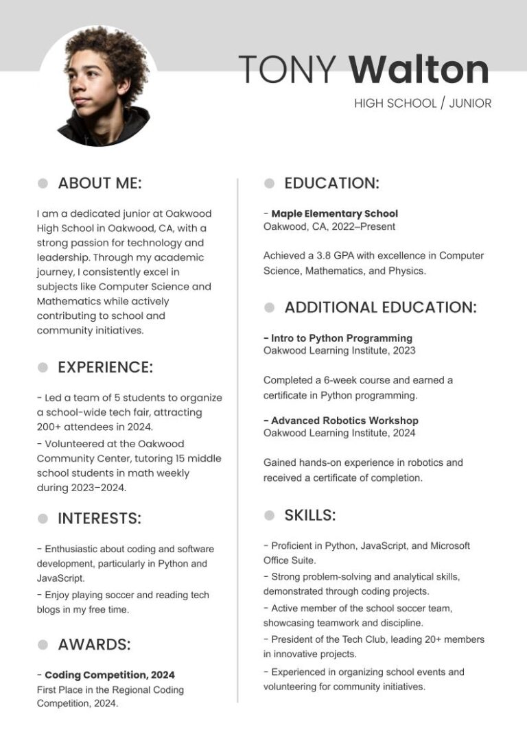 High School Student