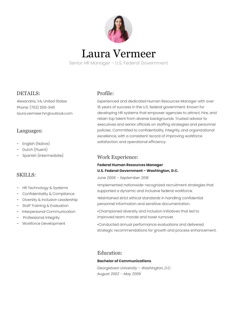 Federal Resume example & Templates