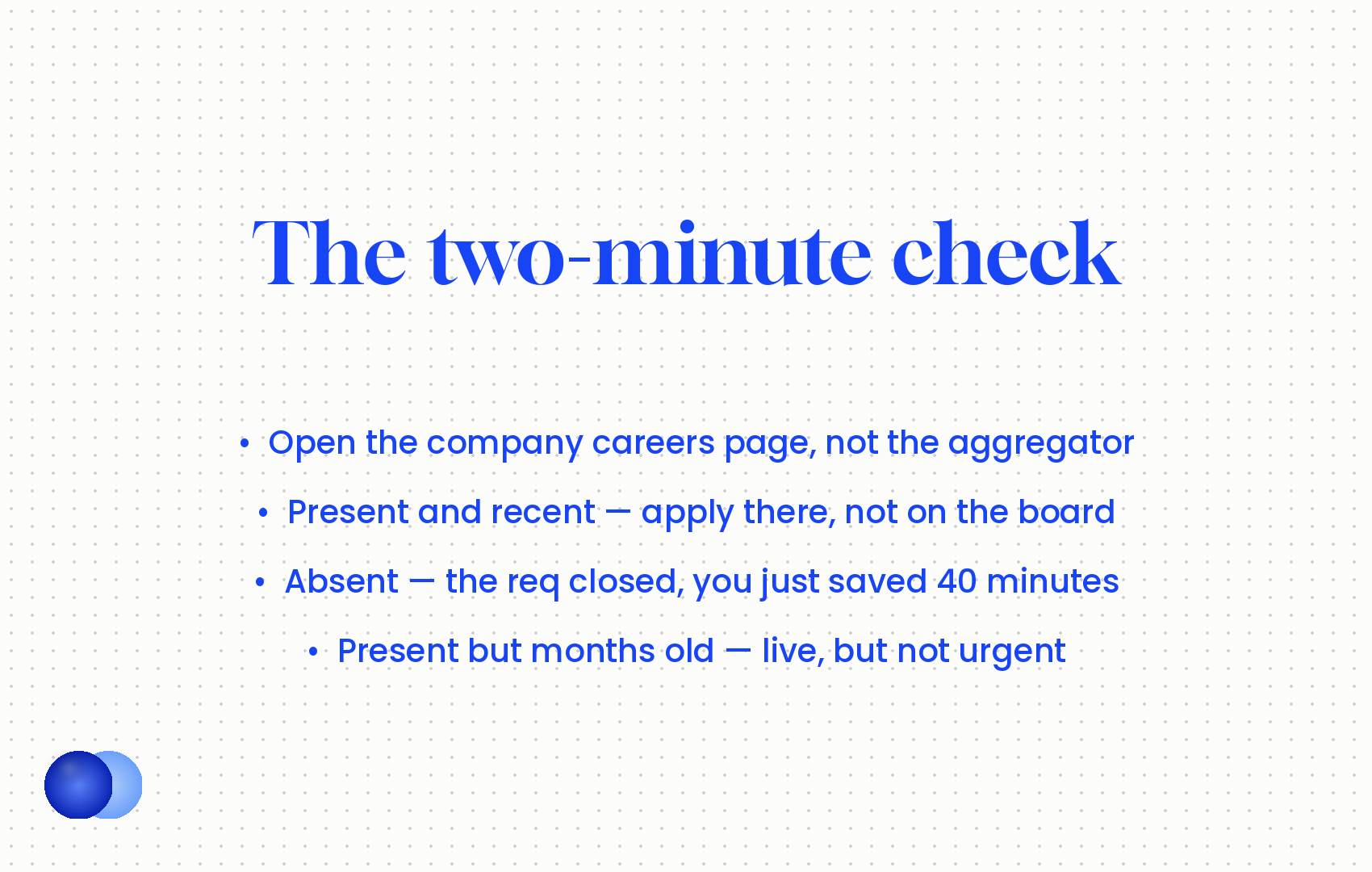 Infographic: Ghost jobs two minute check