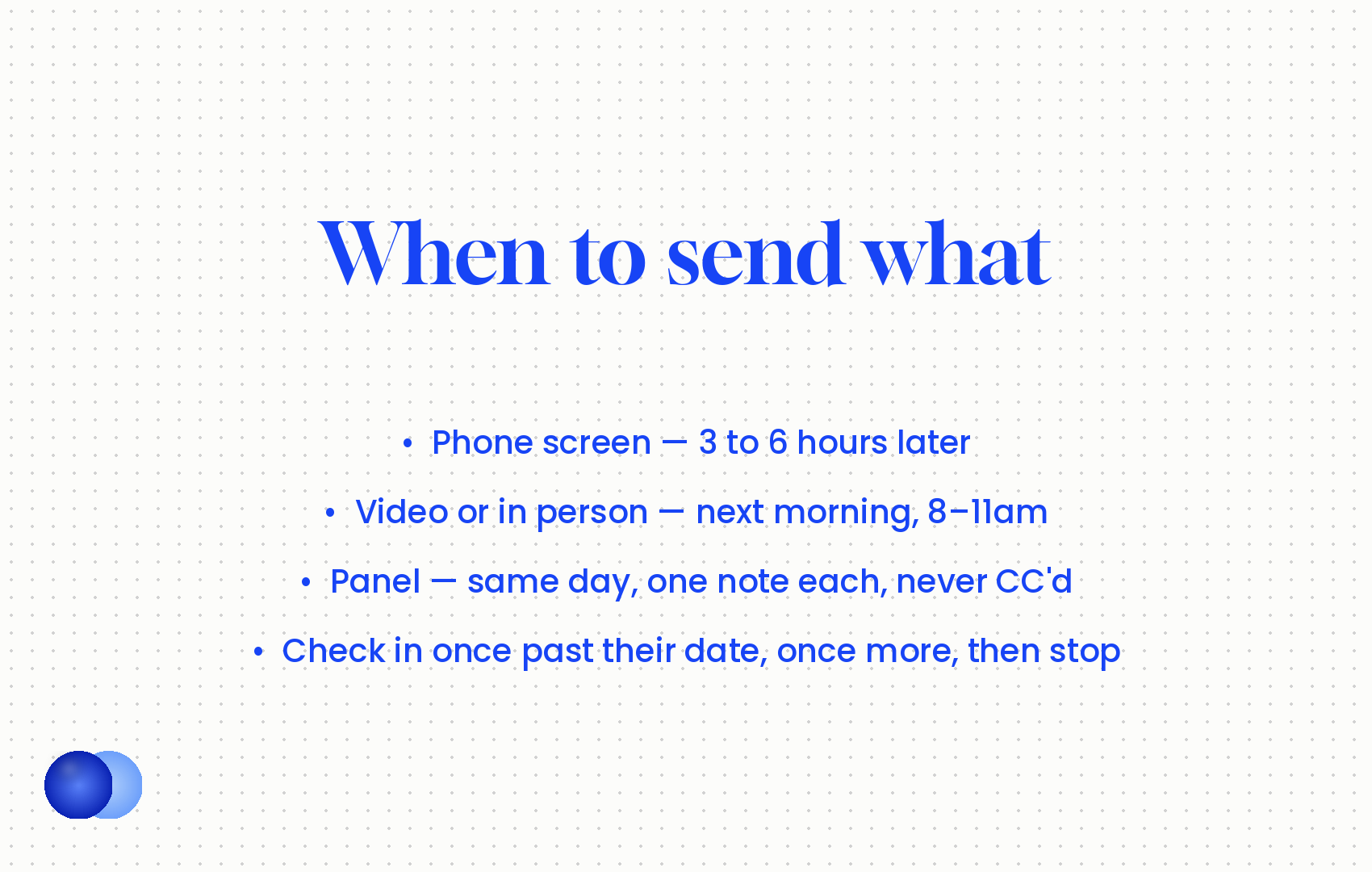 Infographic: Interview follow up email timing