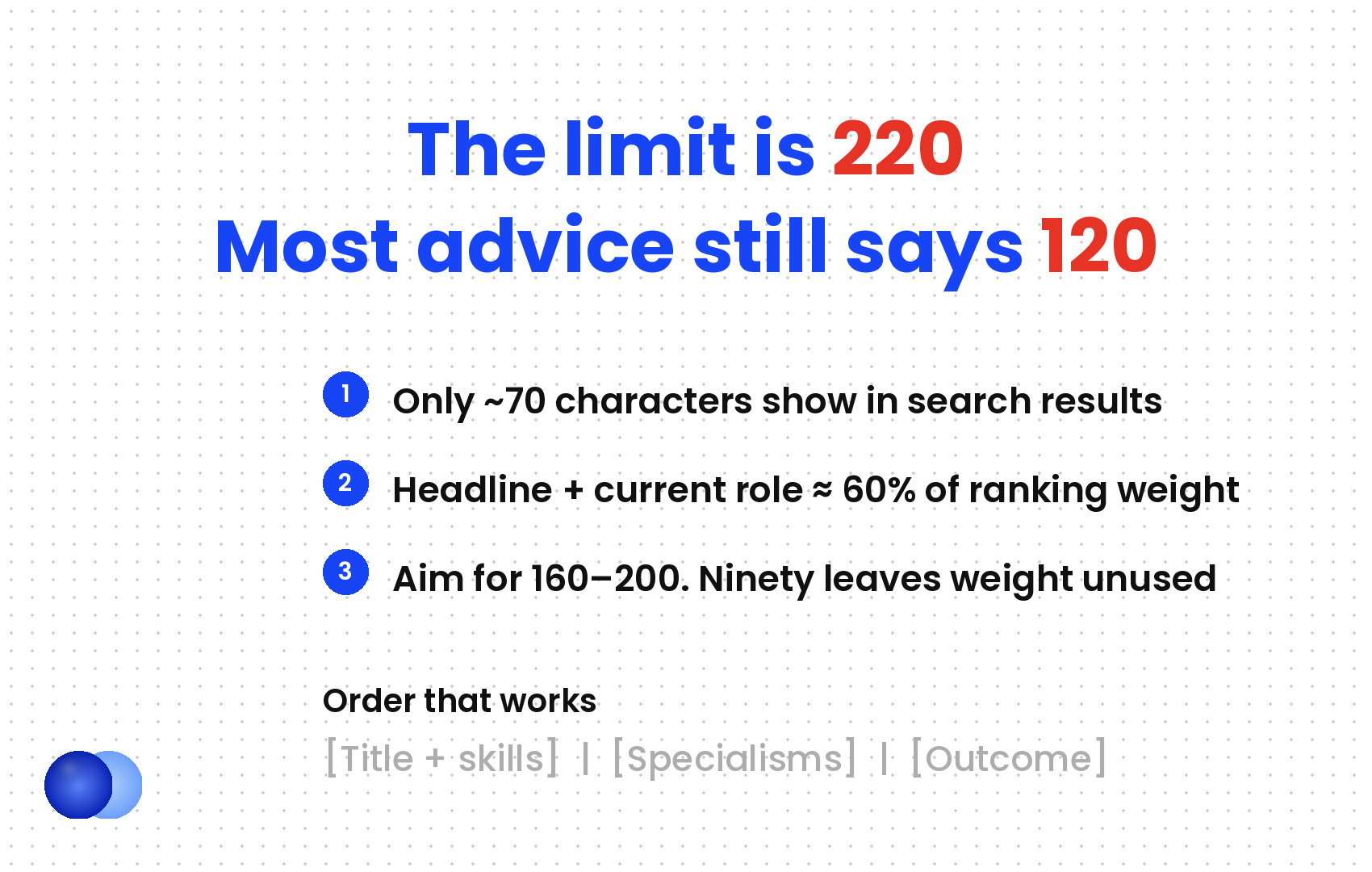 Infographic: Linkedin headline examples character limit