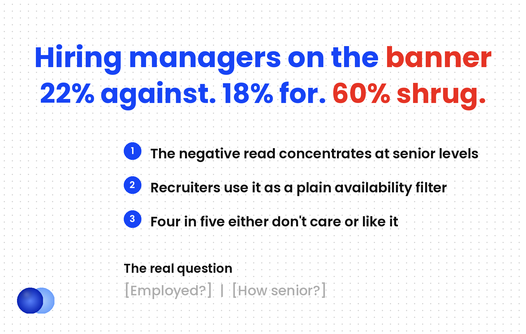 Infographic: Linkedin open to work hiring manager split