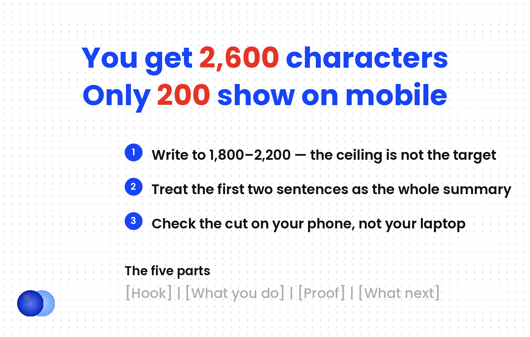 Infographic: Linkedin summary examples see more cut