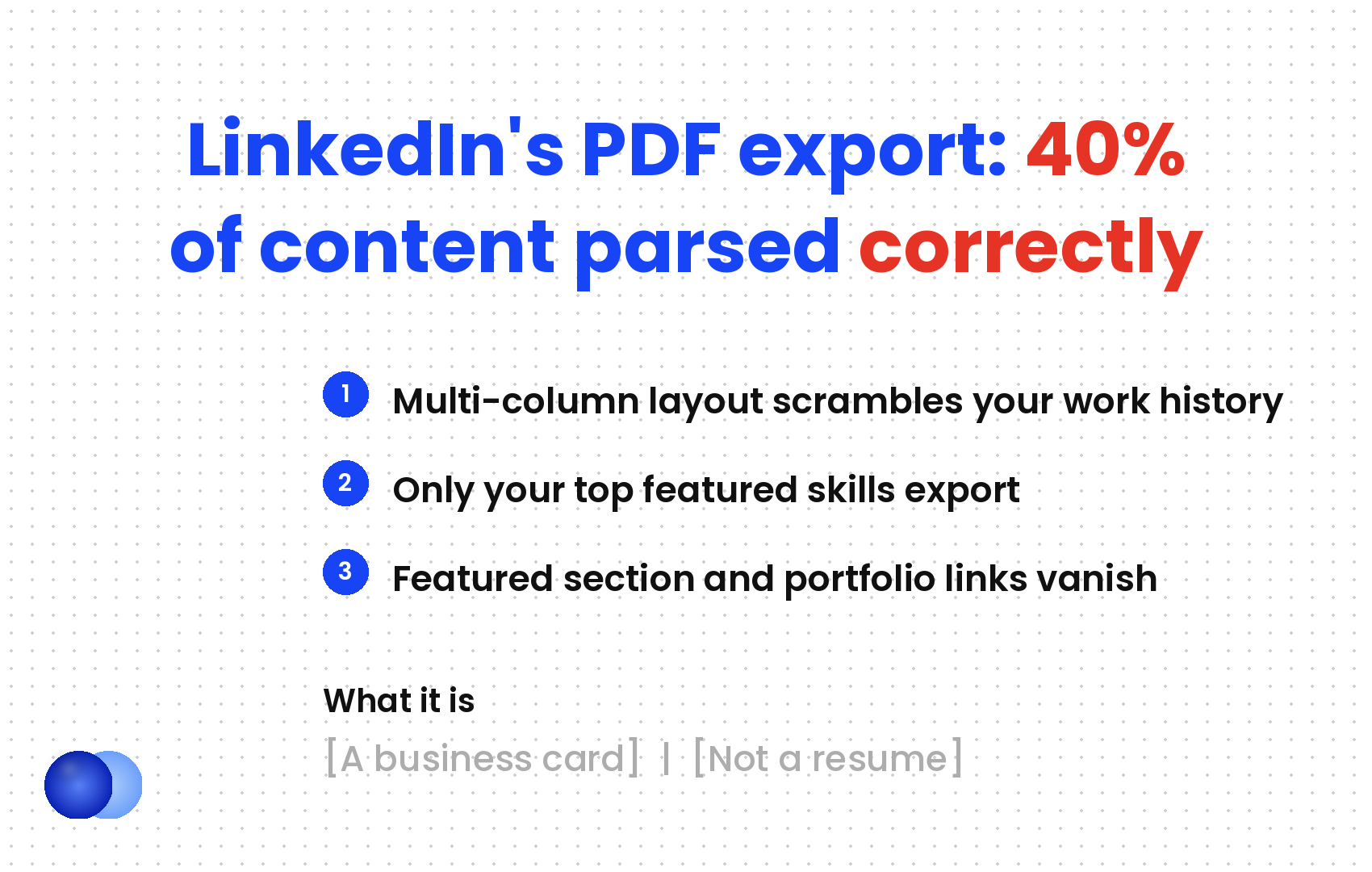 Infographic: Linkedin to resume export failures