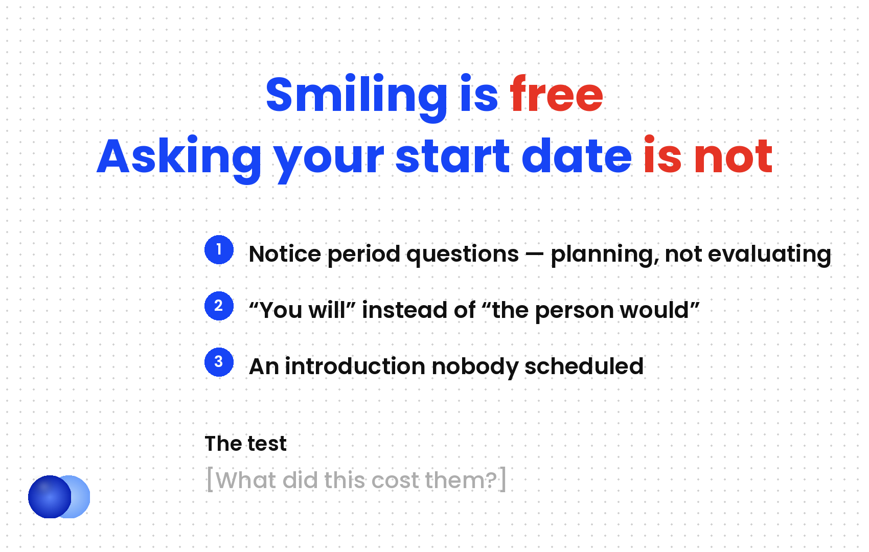 Infographic: Signs interview went well cost test
