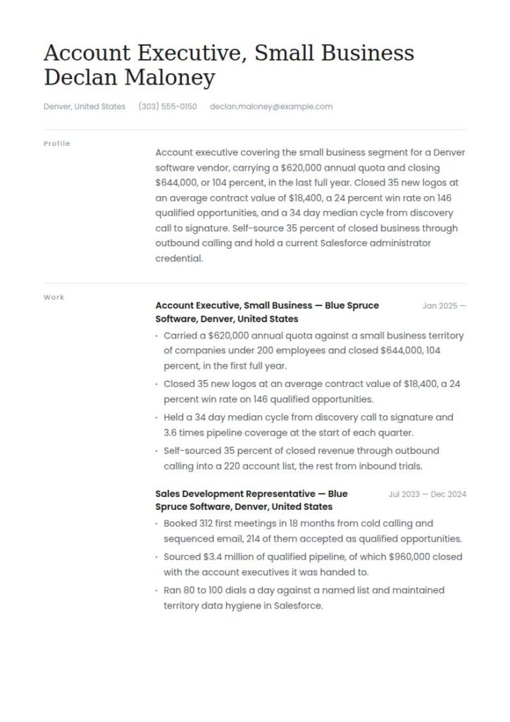 Account Executive Resume Examples & Templates