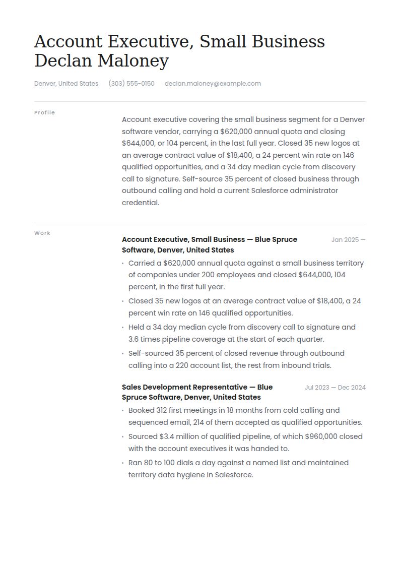Account Executive Resume Examples & Templates