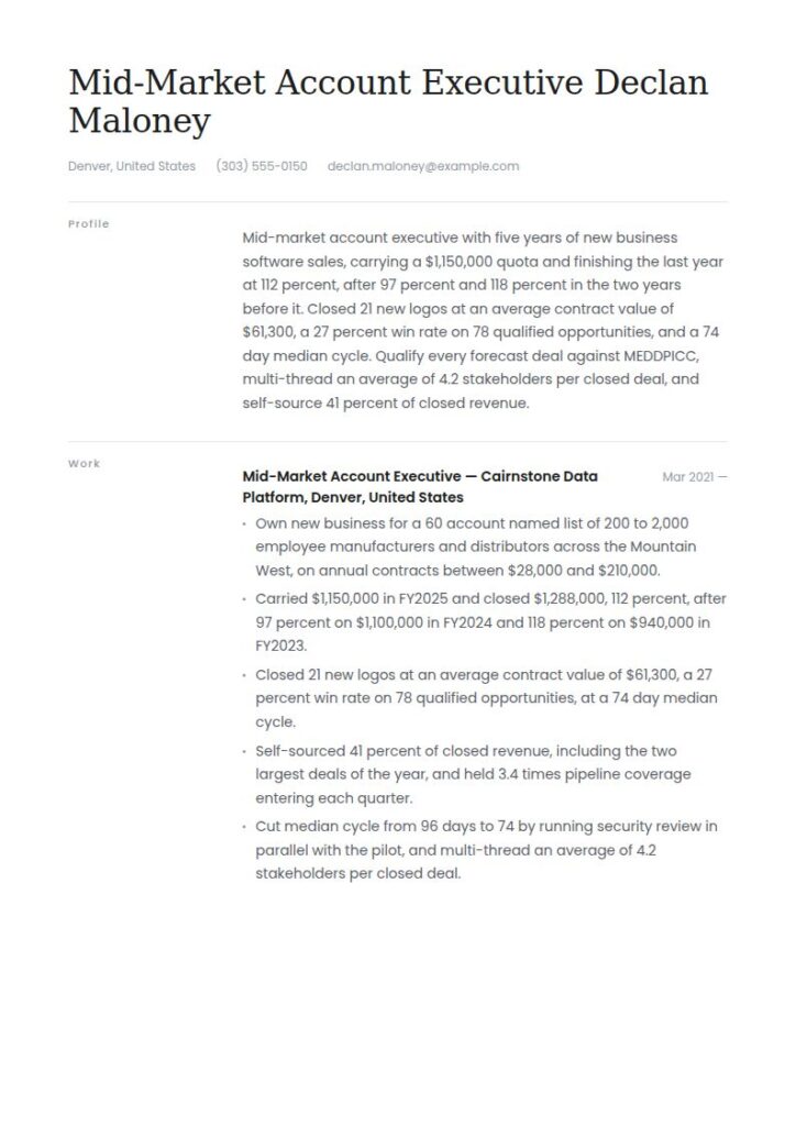 Account Executive Resume Examples & Templates