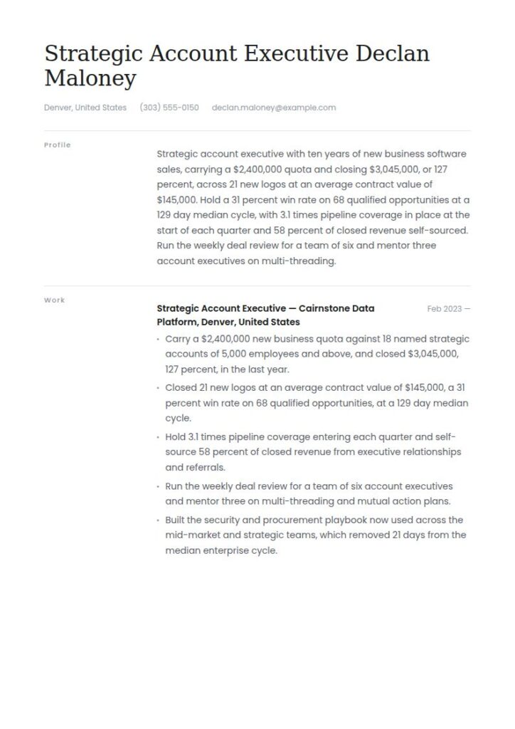 Account Executive Resume Examples & Templates