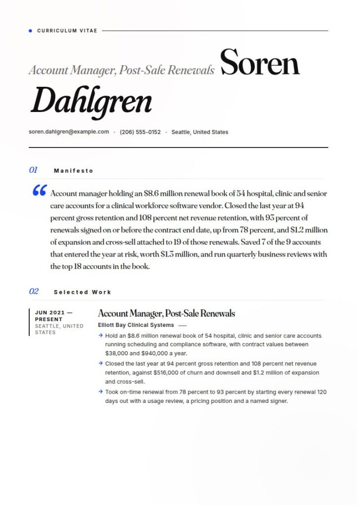 Account Manager Resume Examples & Templates