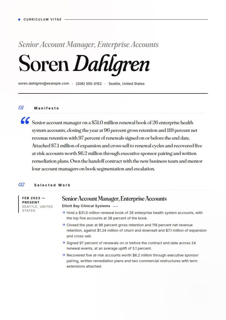 Account Manager Resume Examples & Templates