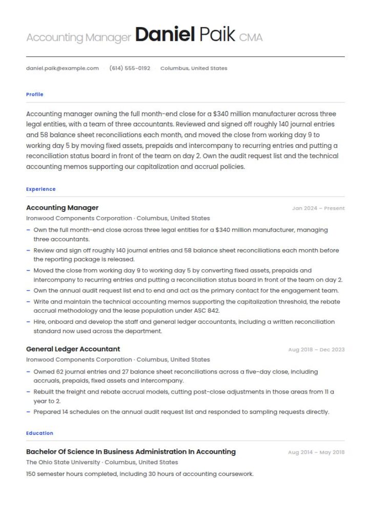 Accountant Resume Examples & Templates