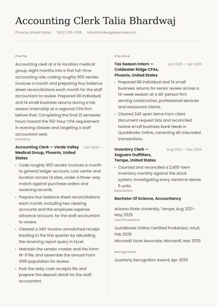 Entry Level Accounting Resume Examples & Templates