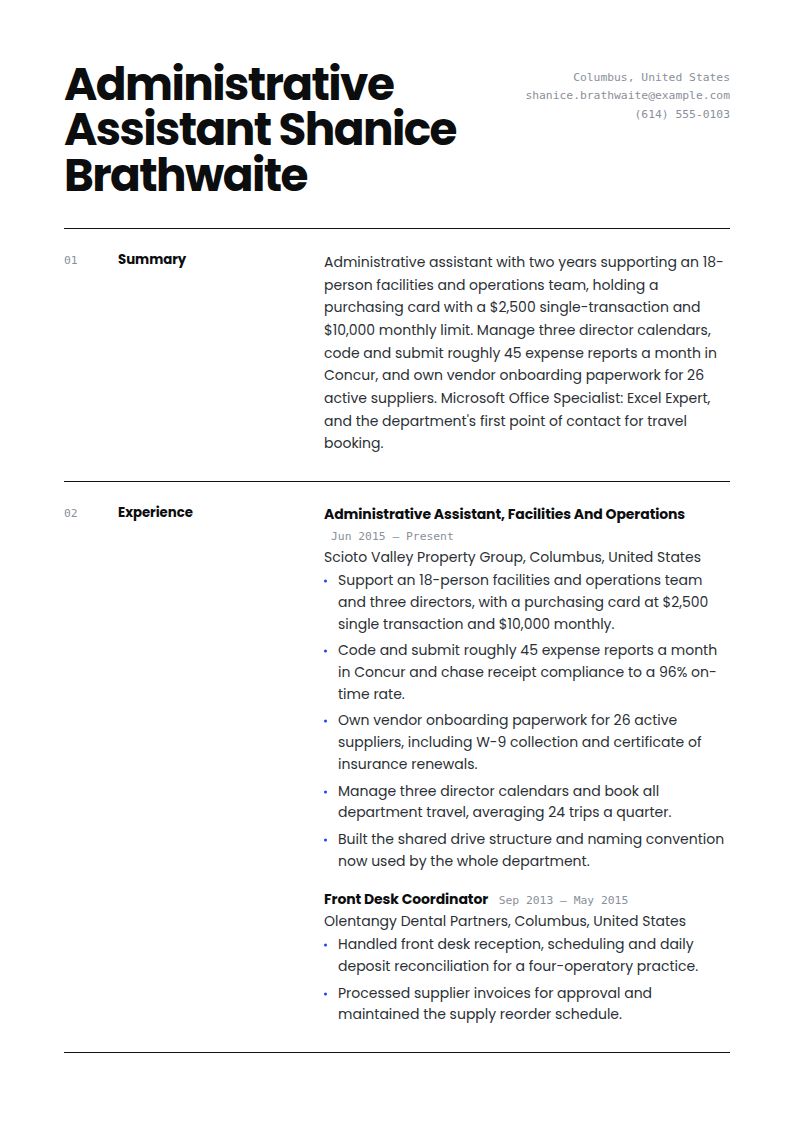 Administrative Assistant Resume Examples & Templates