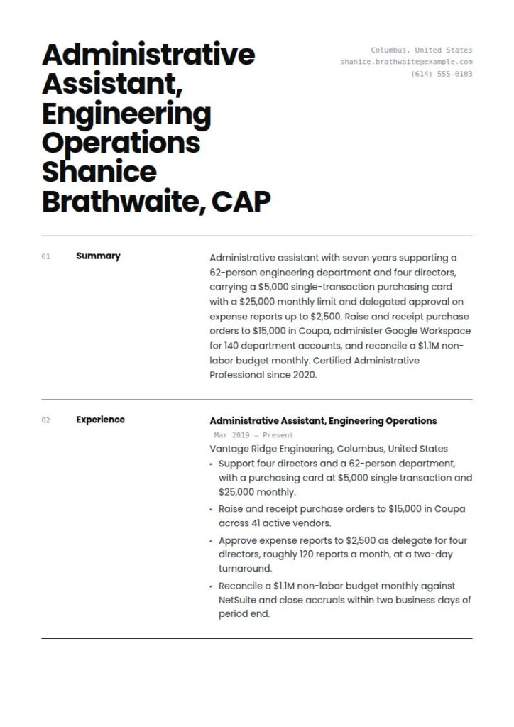 Administrative Assistant Resume Examples & Templates
