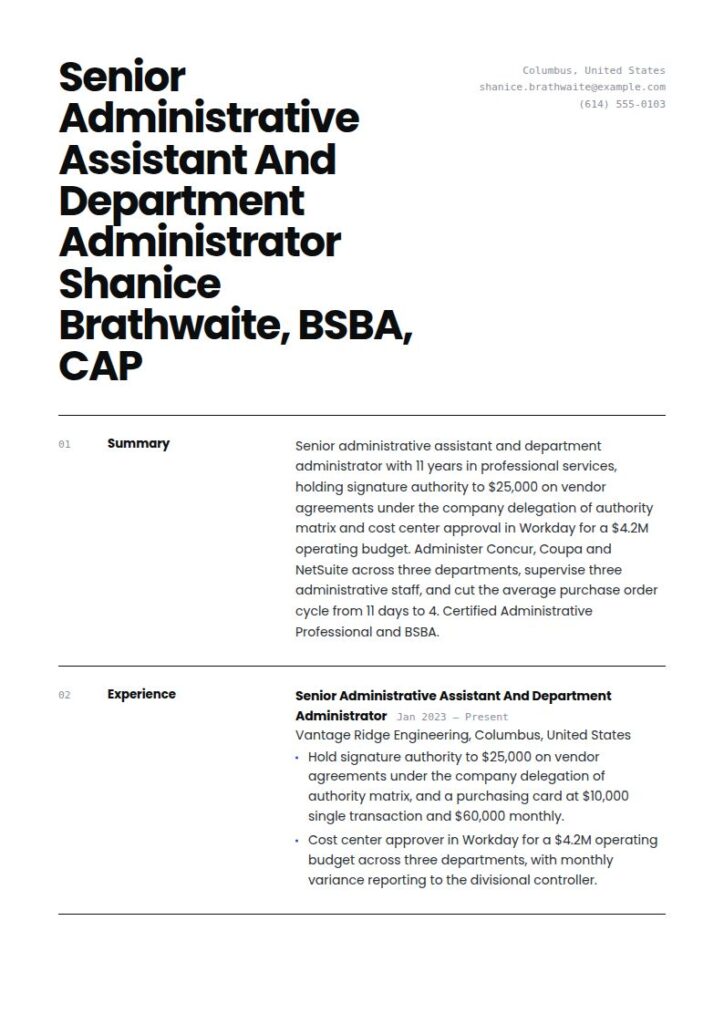 Administrative Assistant Resume Examples & Templates