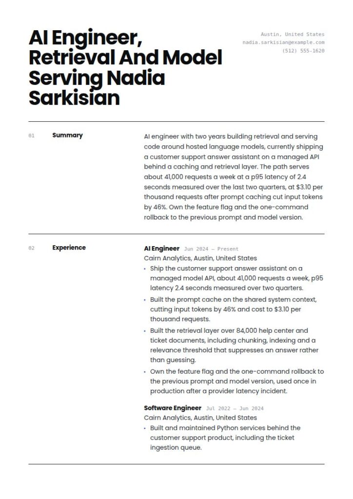 AI Engineer Resume Examples & Templates
