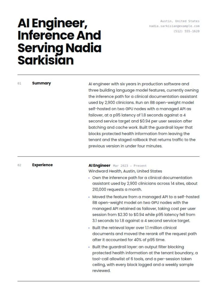 AI Engineer Resume Examples & Templates