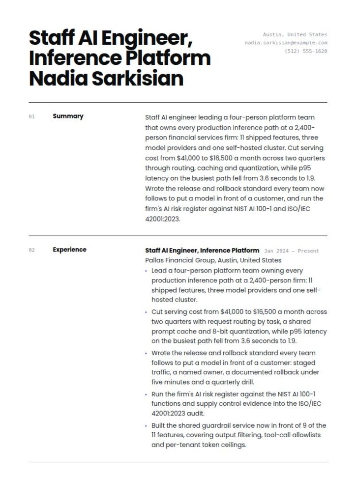 AI Engineer Resume Examples & Templates