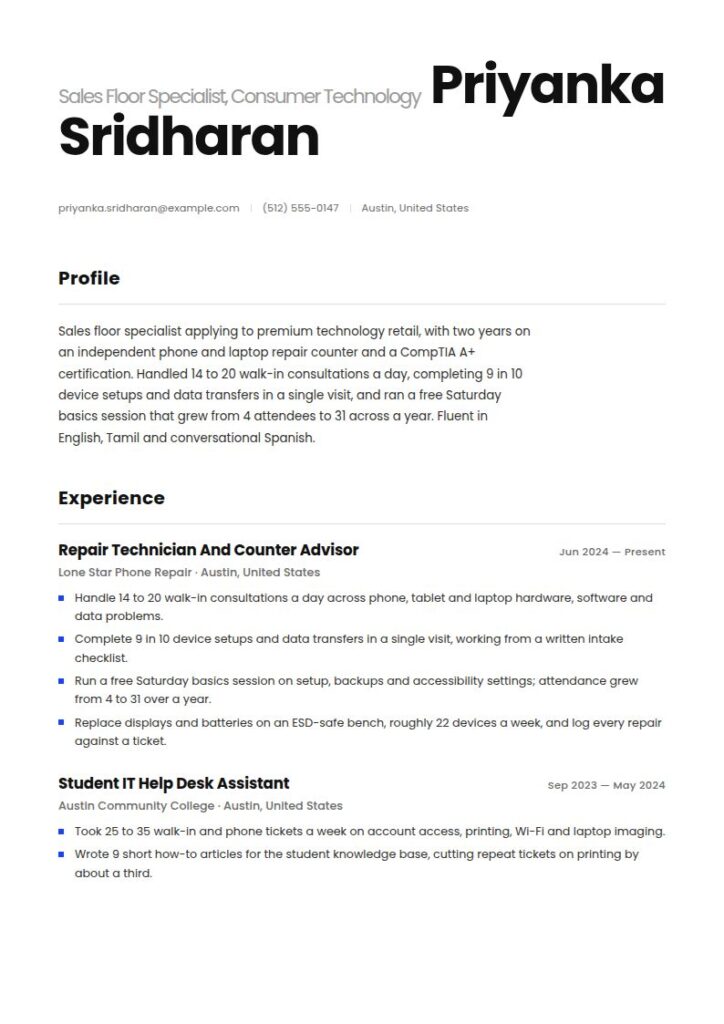 Apple Resume Examples & Templates
