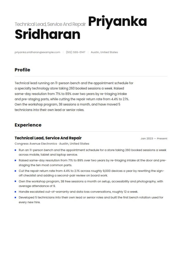 Apple Resume Examples & Templates