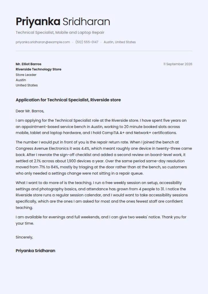 Apple Cover Letter Examples & Templates