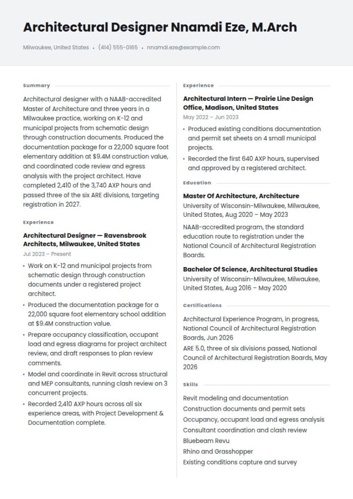 Architect Resume Examples & Templates