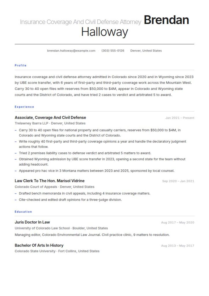 Attorney Resume Examples & Templates