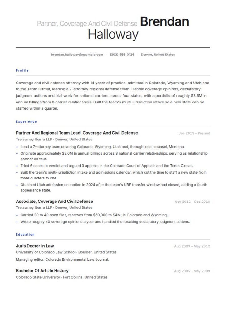 Attorney Resume Examples & Templates