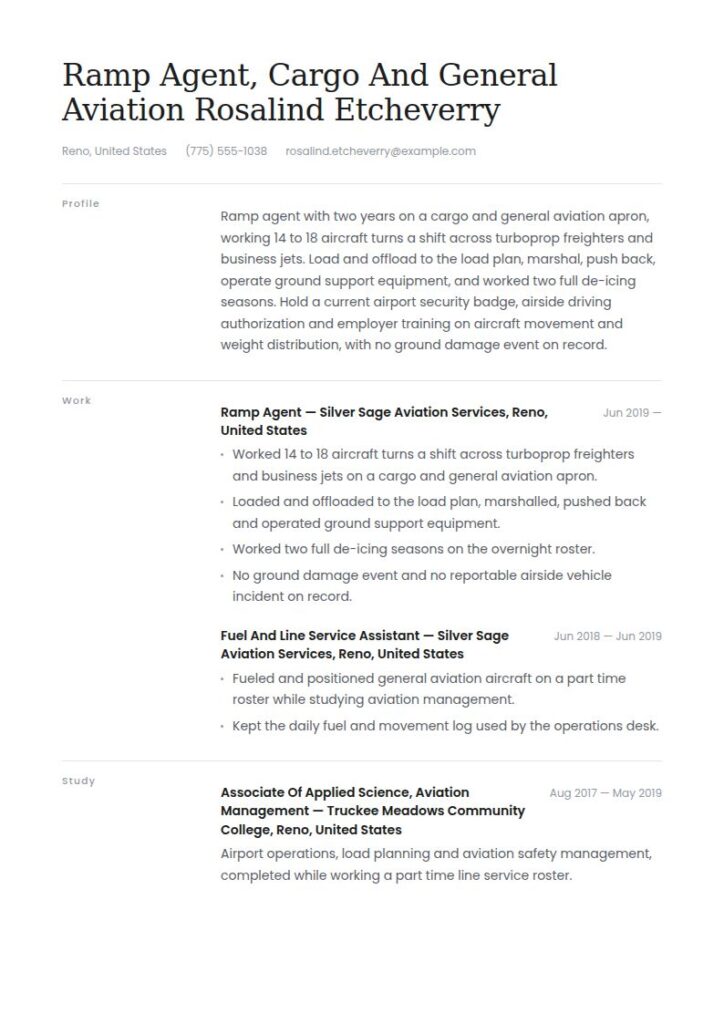 Aviation Resume Examples & Templates