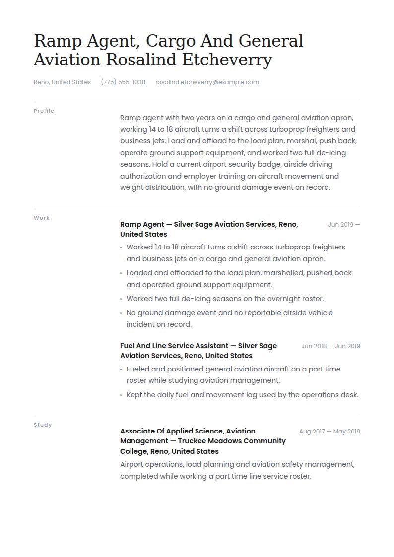 Aviation Resume Examples & Templates