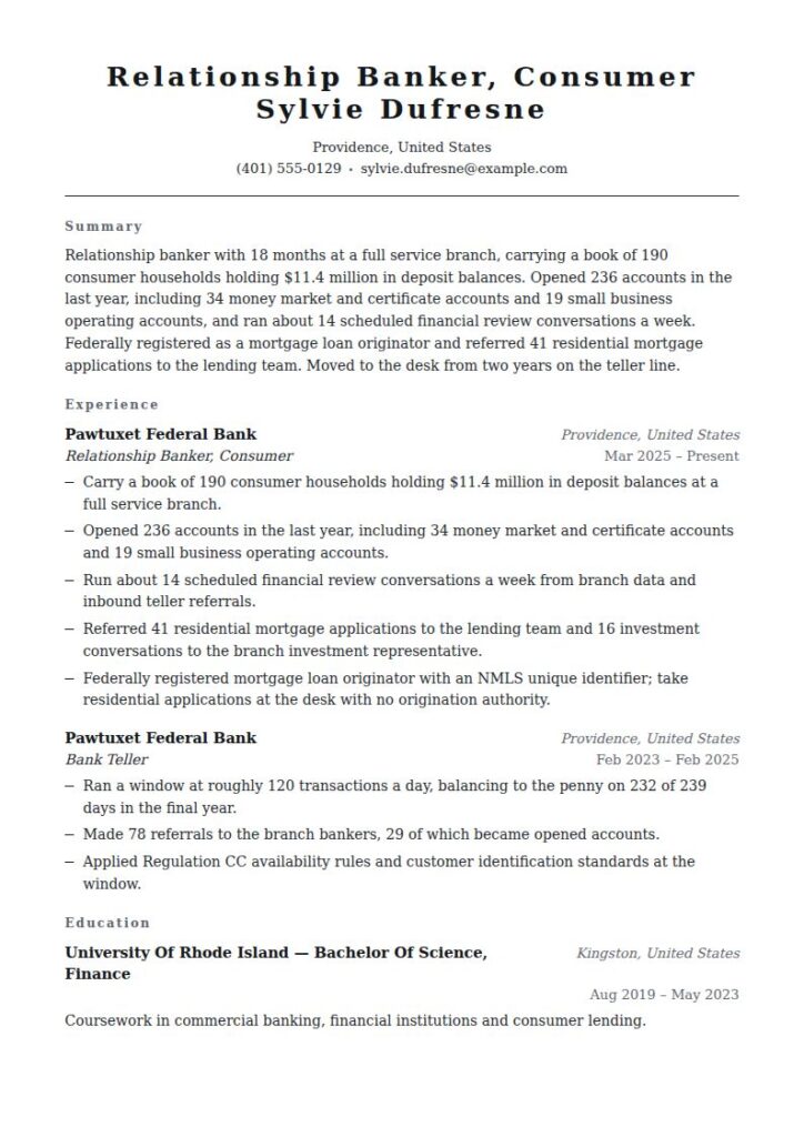 Banker Resume Examples & Templates