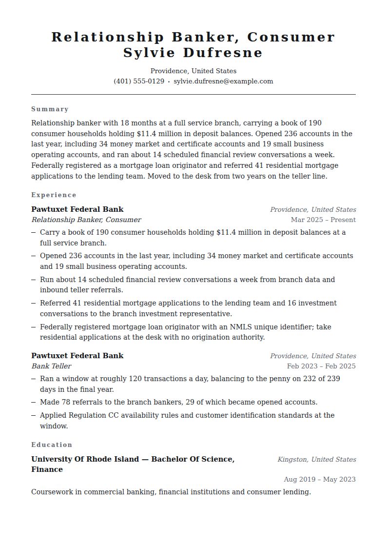 Banker Resume Examples & Templates