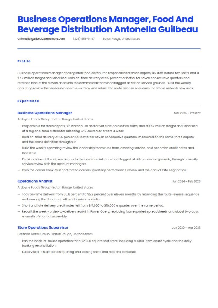 Business Resume Examples & Templates