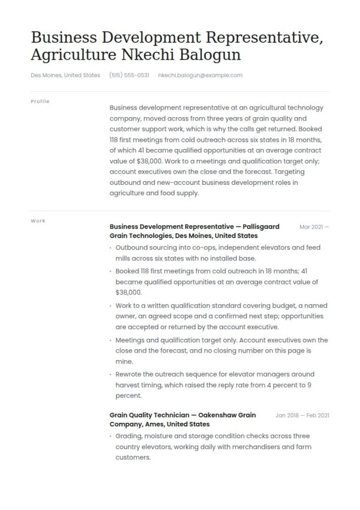 Business Development Resume Examples & Templates