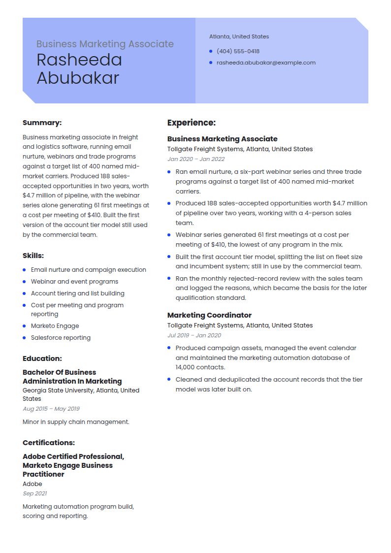 Business Marketing Manager