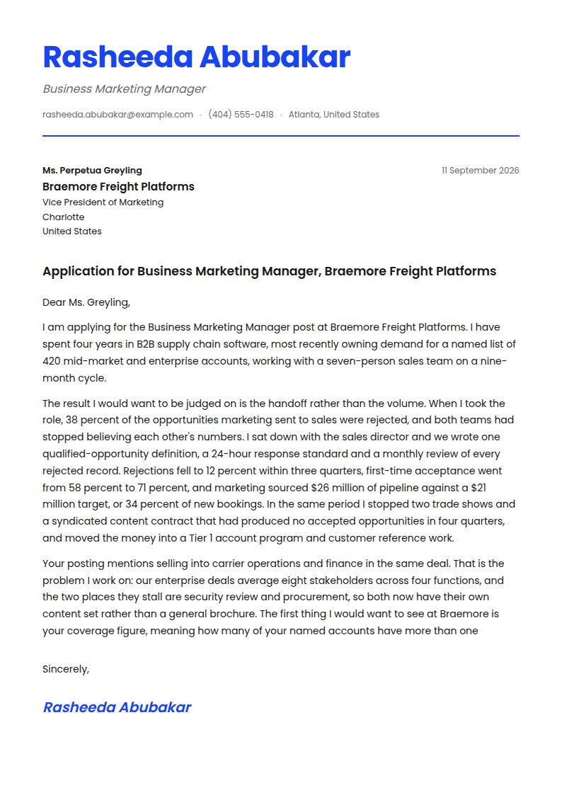 Business Marketing Manager