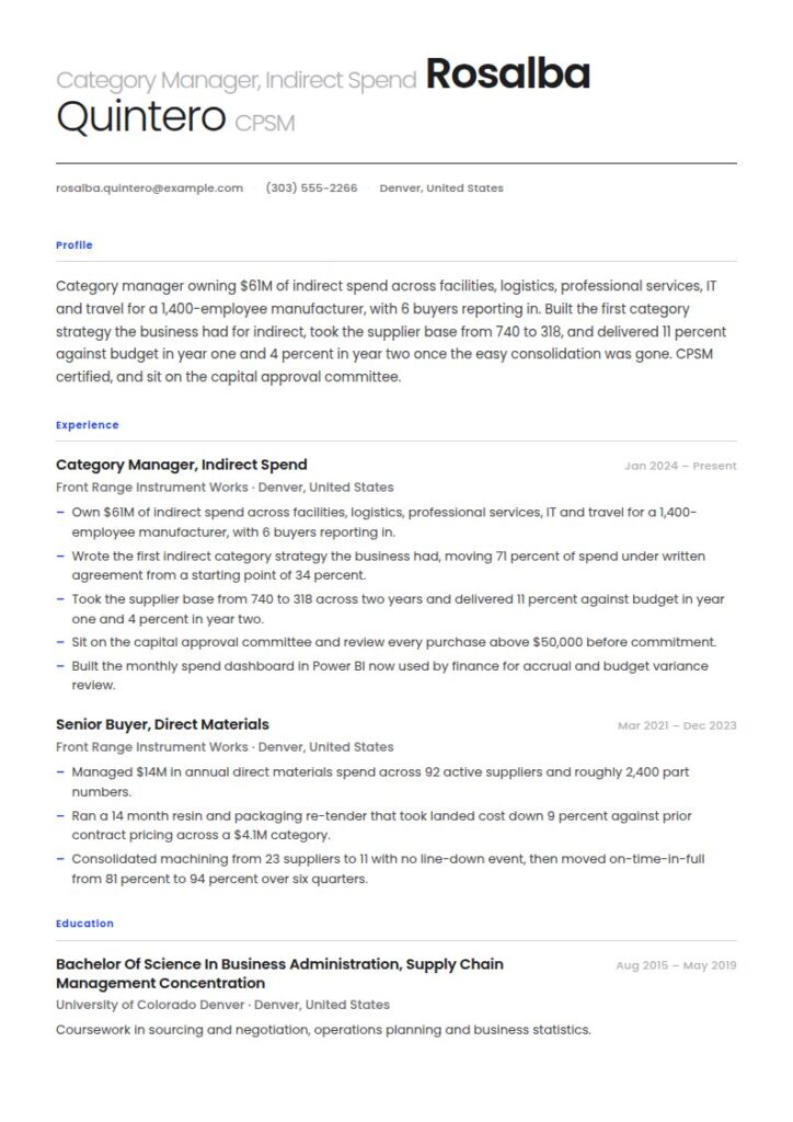 Buyer Resume Examples & Templates