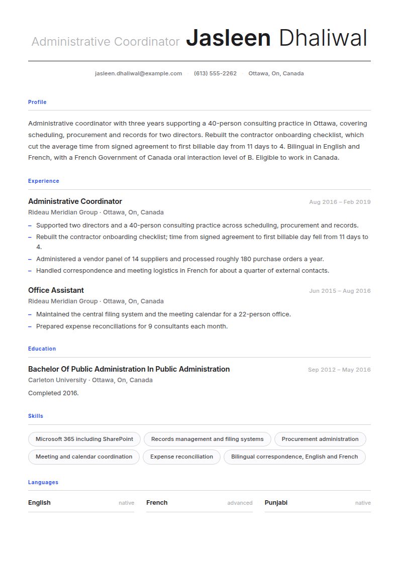 Canadian Resume Format Examples & Templates