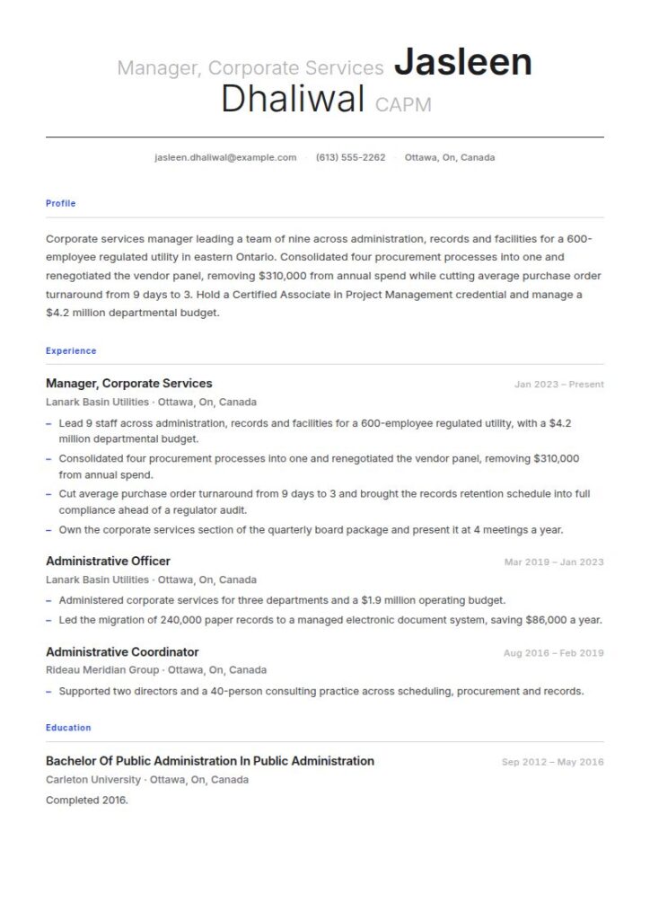 Canadian Resume Format Examples & Templates