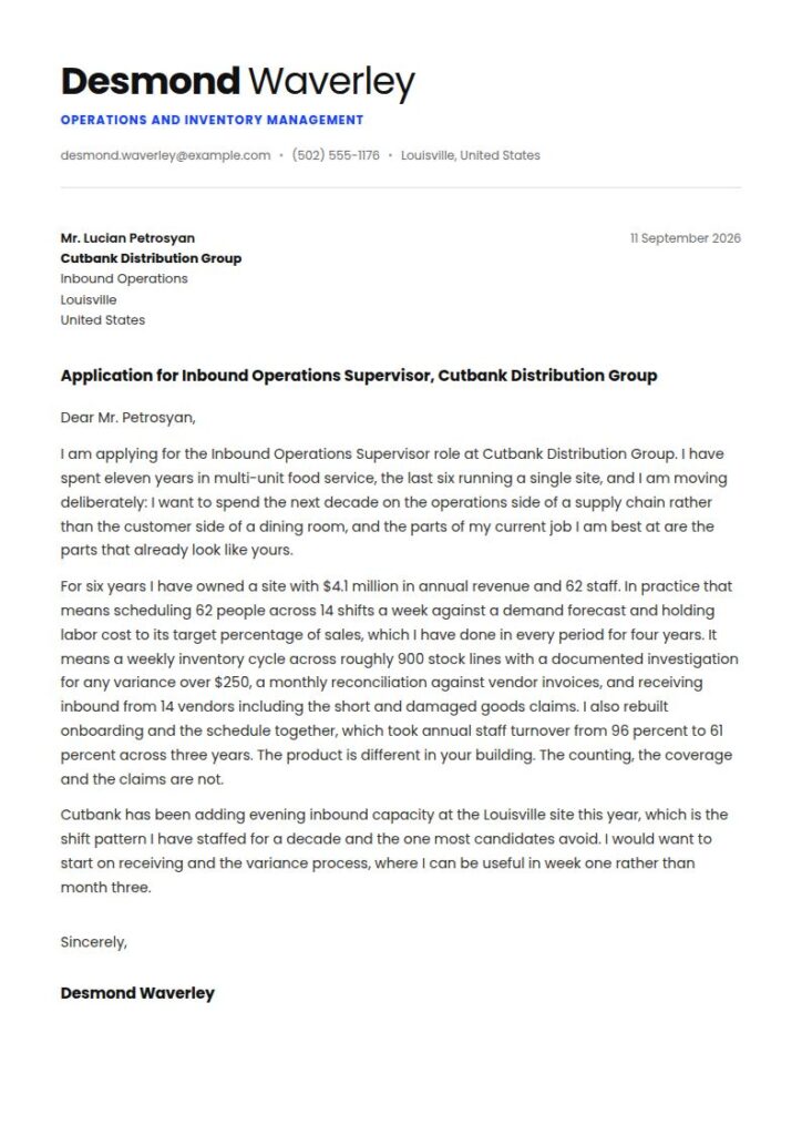 Career Change Cover Letter Examples & Templates