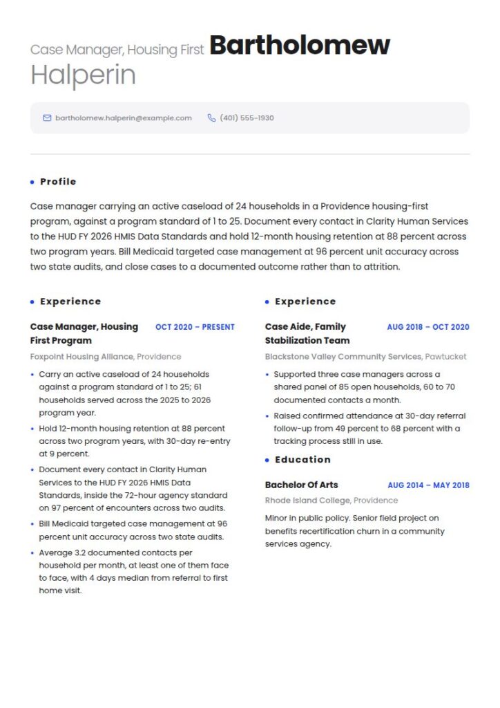 Case Manager Resume Examples & Templates