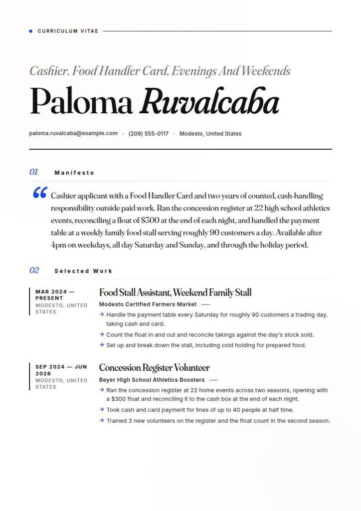 Cashier Resume Examples & Templates