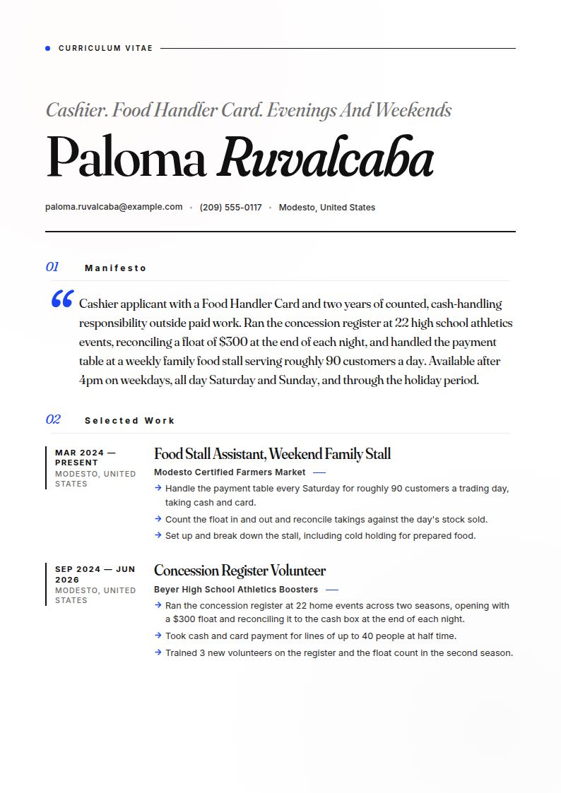Cashier Resume Examples & Templates
