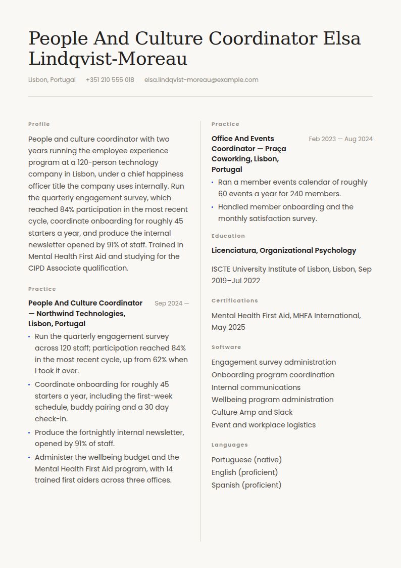 Chief Happiness Officer (CHO) Resume Examples & Templates